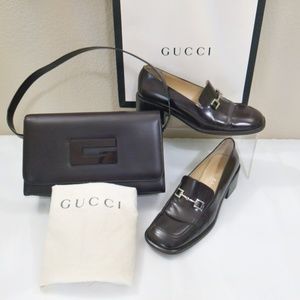 Gucci Loafer Shoes Shoulder Bag Bundle